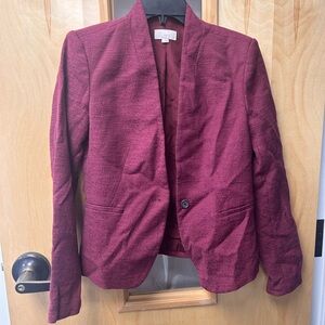 LOFT Rich Maroon Blazer size 4